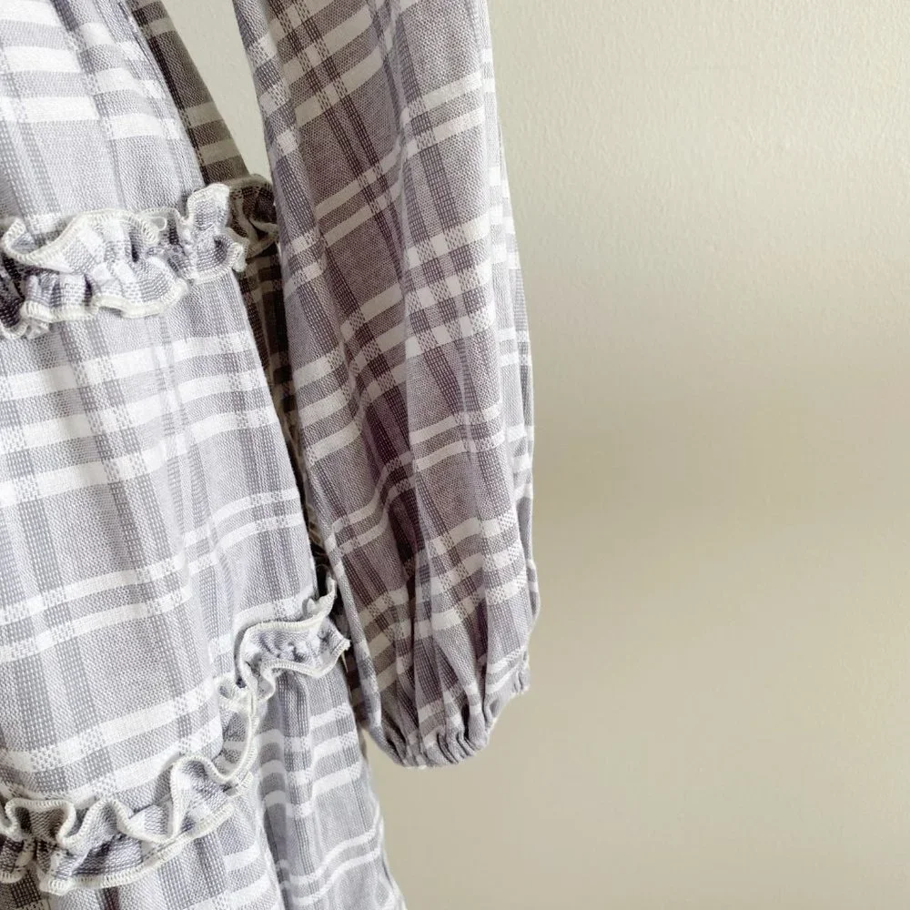 The Fifth Label Ivy Stripe Mini Dress Dress Gray White - Picture 10 of 14